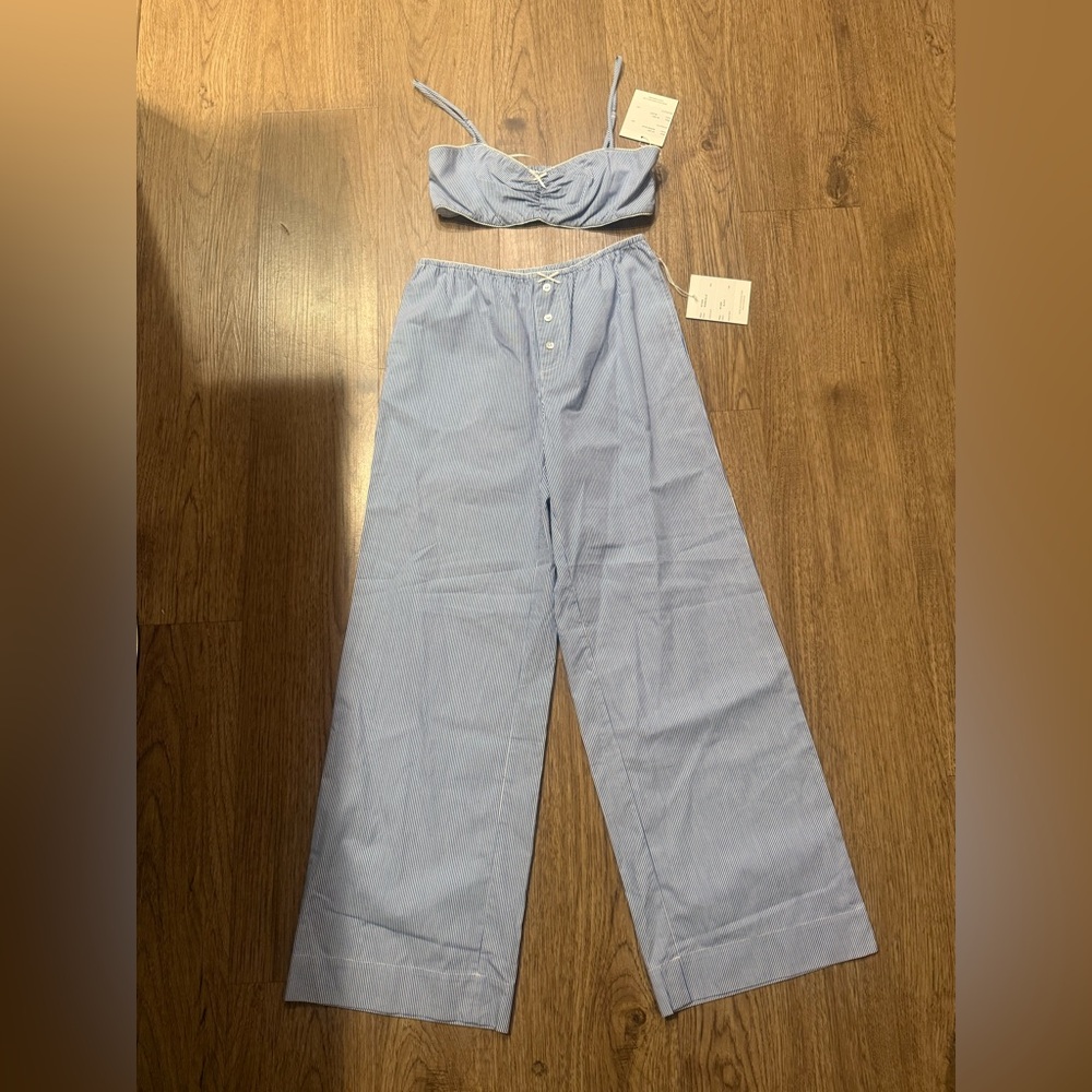 NIA Zed Bralette & Adnan Pant 2 Set in Marine Blue Size S NWT - Picture 6 of 9